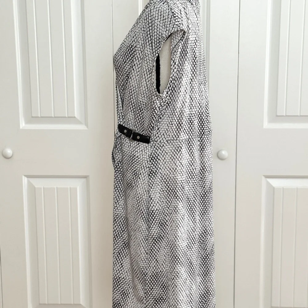 Michael Kors XL Snake Print Faux Wrap Dress Side Buckle Grey Career Plus Size - Picture 5 of 13